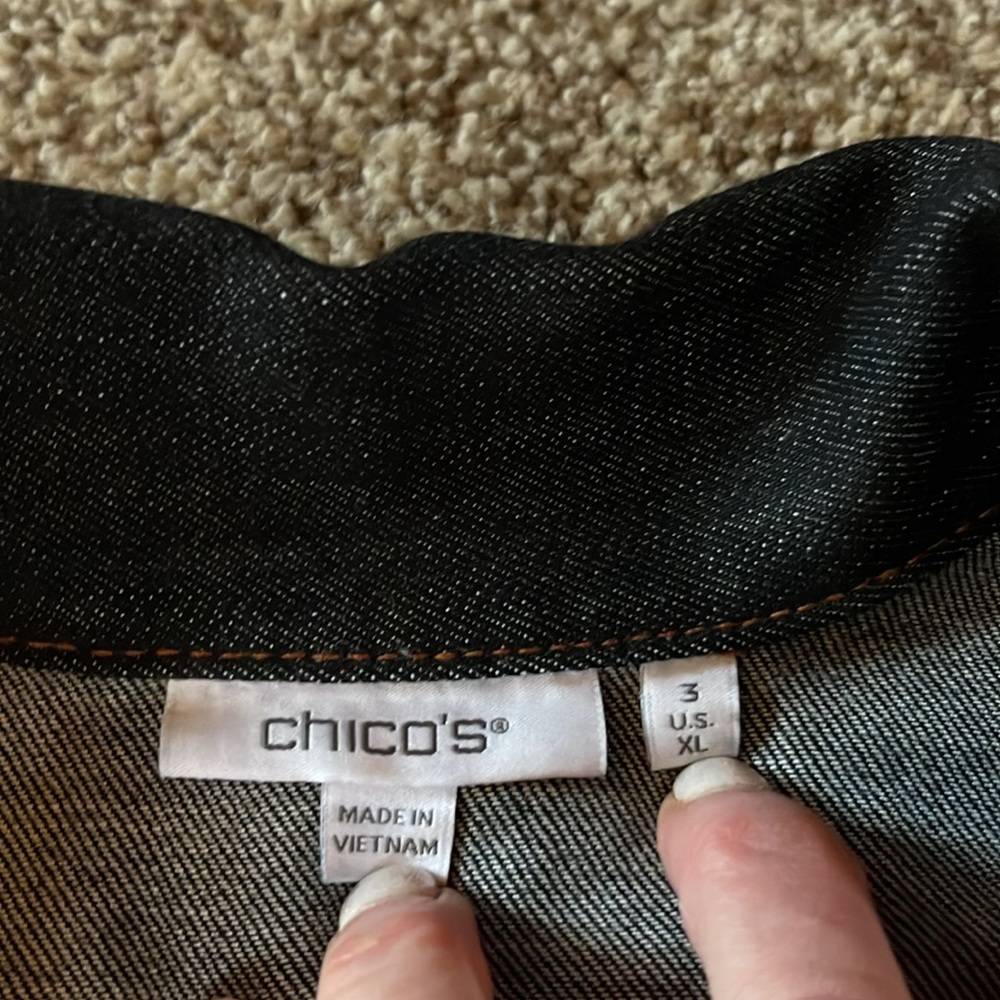 Chico’s Midi Denim Jacket - Picture 6 of 9